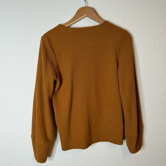 Madewell Pieced-Sleeve Cardigan in Acorn Tan Size XS - Picture 4 of 5